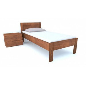 Postel Postelia TRIO Buk 100x200 - Dřevěná postel z bukového masivu je jednolůžko s rozměry: 90 x 200 cm nebo 80 x 200 cm