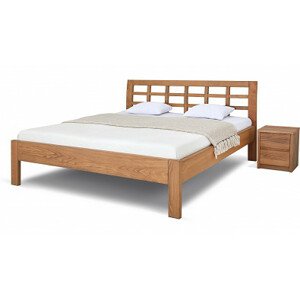 Postel Postelia GEONA Buk 140x200 - Dřevěná postel z masivu, bukové dvoulůžko o šíři masivu 4 cm
