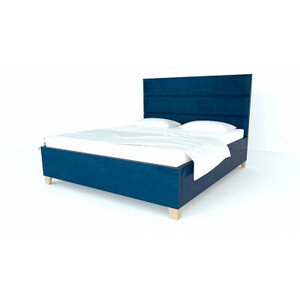 Čalouněná postel Postelia MARY s úložným prostorem, Smrk, 160x200 cm s masivním rámem