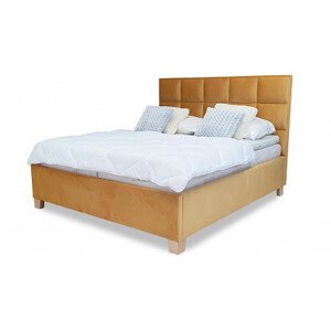Čalouněná postel s masivním rámem Postelia ALTO, Smrk, 180x210 cm