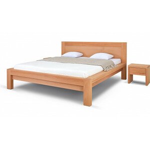 Postel Postelia CAPRI, 160x200 cm, buk - dřevěná postel z masivu o šíři 12x8 cm