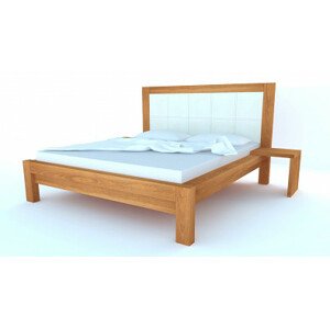 Postel Postelia MODENA 160 x 200 cm - buk - Dřevěná postel z masivu, bukové manželské dvoulůžko o šíři masivu 12x8 cm