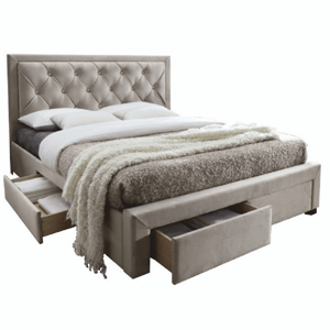 Manželská postel PREMIUM 160 x 200 šedohnědá