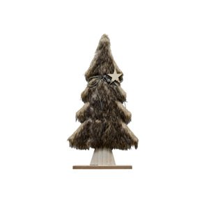 Dekorační vánoční stromeček s kožešinou LUSH 41 cm - různé barvy Barva: Hnědá