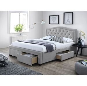 Čalouněná postel ELECTRA 140 x 200 cm šedá