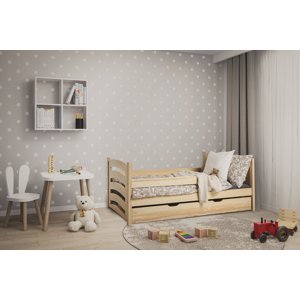 Dětská postel Mela 80 x 160 cm, borovice Rošt: Bez roštu, Matrace: Matrace EASYSOFT 8 cm