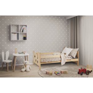 Dětská postel MOON 80 x 160 cm, borovice Rošt: Bez roštu, Matrace: Bez matrace