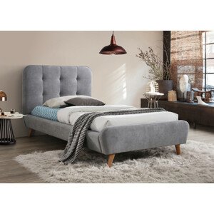 Čalouněná postel TIFFANY 90 x 200 cm, šedá