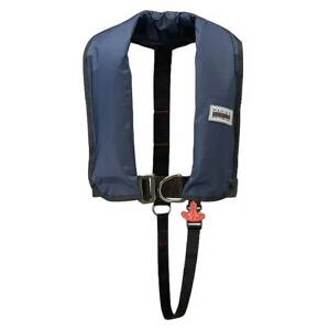 Automatická záchranná vesta Marinepool ISO Classic / od 40 kg / popruh na nohy / 150 N / modrá