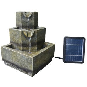 Zahradní solární fontána EmaHome SF-05 / polyresin / 28 x 28 x 36,5 cm
