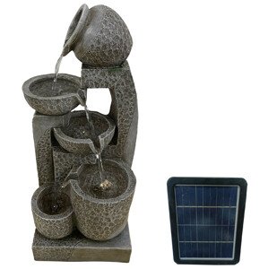 Zahradní solární fontána EmaHome SF-08 / polyresin / 29 x 28,3 x 61 cm